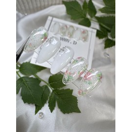 Vintage corsage, rose pink summer nail tips What are we doing with our nails - Medium Coffin / 빈티지 코사지, 장미 핑크 여름 네일팁 우리네일뭐해 - 미디엄 코핀