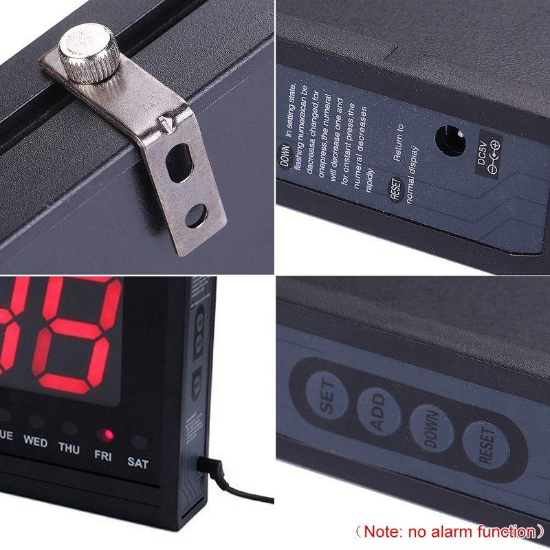 18.9 Inch Oversized LED Digital Wall Clock Large Display with