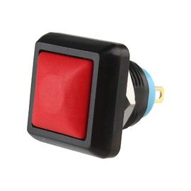 Larcele Waterproof Push Button Auto Return 1NO Momentary Square Push Button Mounting Hole 12 mm Pack of 5 ANKG-05 (Red) Multi-Way