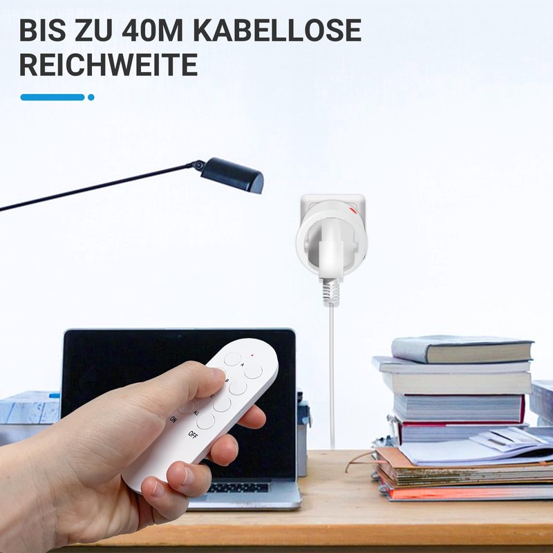 SURNICE Radio Sockets with Remote Control, 2300 W, 3 Sockets