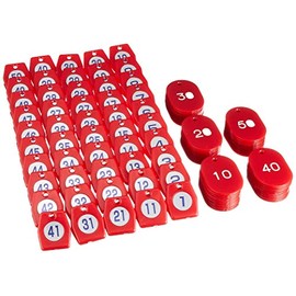 Shimbi ZKL0902 Cloak Bills No. 01, Red, 1-50, Urea Resin, Japan (Set of 50)