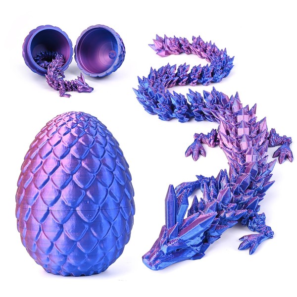 3D Printed Dragon Figures with Movable Dragon Toy Inside, Realistic