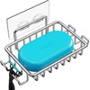 Nieifi Bar Soap Holder for Shower Wall with 4 Hooks,