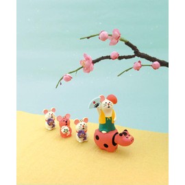 Decole ZSG-61225 Design Accessory, Zodiac Netsuke Red Mouse, 2.0 x 6.0 inches (5 x 15.2 cm), Concombre