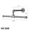 PIPE DECOR Black Steel Wall-Mounted Tee-Style Clothing Rack Kit, DIY