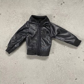 FIGLot SU-ZPJK-BK: 1/12 scale Black Zipper Jacket for 6" Muscular body