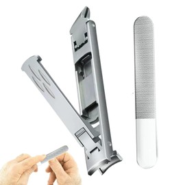 Heavy Duty Nail Clippers | Double Headed Stainless Steel Toenail Clippers with Wide Jaw,Fingernail Cutters, Portable Thick Nail Clippers for Thick Nails, Men, Toenails, Women