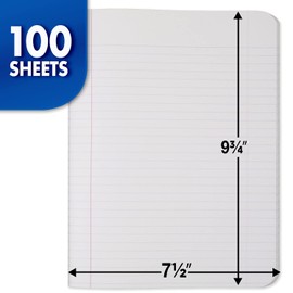 Mead Composition Book, Notebook, 100 Sheets, College Ruled, 9.75 x 7.5 Inch (9932)