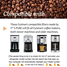 Paquete de 24 filtros de carbón compatibles con filtros de cafetera Cuisinart