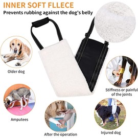 4-120 lbs Dog Lift Harness Adjustable Dog Sling for Large Dogs Lift Support and Rehab Harness for Weak Rear Legs, Soft Hind Leg Support Helps Senior, Injured, Disabled and After ACL Surgery (Small)