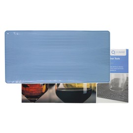 CASASUNCO Silicone Dish Drying Mat for Multiple Usage, Heat Resistant Mats for Countertop, Sink, Refrigerator, Non-Slip Kitchen for Crafts, Countertop Protector 15.5”x7.7” (Blue)