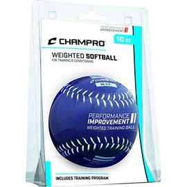 CHAMPRO Weighted Training Softballs - Leather Cover (10 oz.) (CSB7CS)