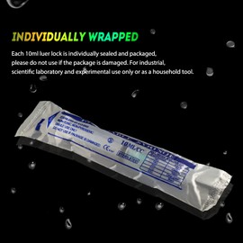 10ml/cc Syringe with 21 Gauge 1.5 Inch Needle Lab Disposable Sample Syringes, 100 Pack