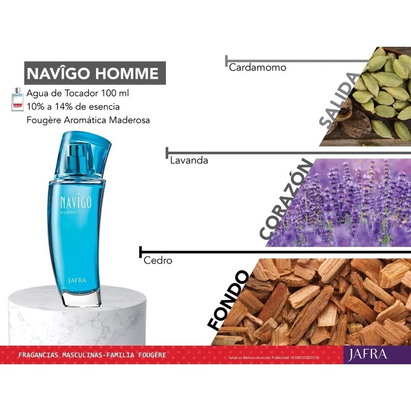 JAFRA NAVIGO Homme Eau De Toilette 3.3 fl.oz. NUEVO Y