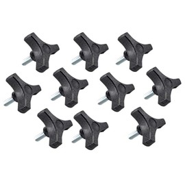10PCS 1/4 20 Male Thread Wing Nut Knob 2 inch Diameter with 2 inch Long Threaded Post for Lawn Mower, Woodworking Tools & Jigs, Clamps Umbrella Base, Wing Nut Knob