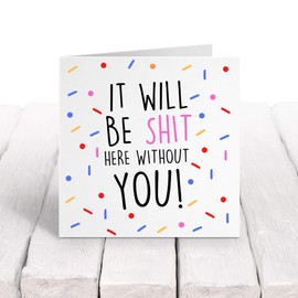 Funny Leaving Card | Cards for New Job | Farewell Coworker Colleague | Good Luck Congratulations | Leaving Job Gifts & Presents | 14cm