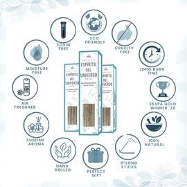 SOUL STICKS Handcrafted 10pcs Resin Artisan Incense Sticks Non-Toxic & Long Lasting Aromatic Sticks for Yoga Meditation Relaxation Aromatherapy Cleansing & Purification (White Sage)