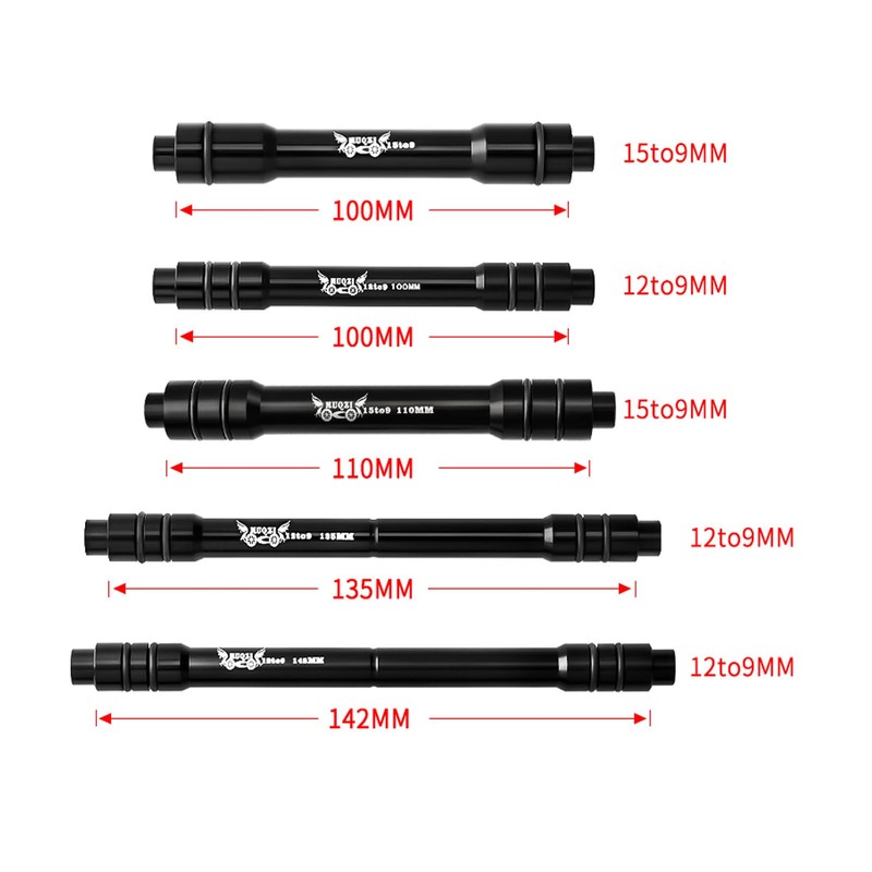Bicycle Thru Axle, 12 mm and 19 mm Axles to