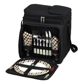 Picnic at Ascot Original Insulated Picnic Basket/Cooler Equipped with Service for 2- Designed, Assembled & Quality Approved in the USA