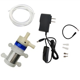 BRINGSMART Mini bomba de agua de grado alimenticio de 12 V 19 GPH Bomba de diafragma de bajo ruido, función autocebante, tubo de grado alimenticio, transferencia de agua dulce, bomba de corriente