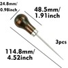 SZCXDKJ 3Pack Awl, Gourd Shape Awl Tailors Awl Wood Handle