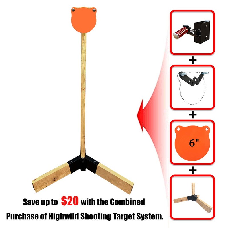 Highwild Target Stand AR500 Steel Target System - 6" x