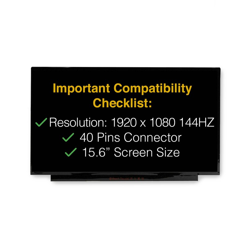 LCDBros Replacement Screen for MSI Crosshair 15 A11UEK-1004 40 Pins