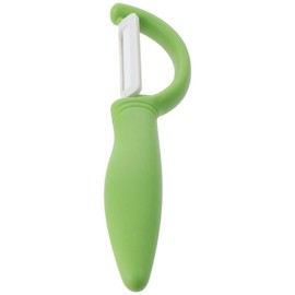 hobbyme 2 Pcs Green Ceramic Peeler for Household Use, Multi-purpose Ergonomic Design PP Material Handles for Kitchen, Restaurant, Snack Bar, Vegetables, Fruit