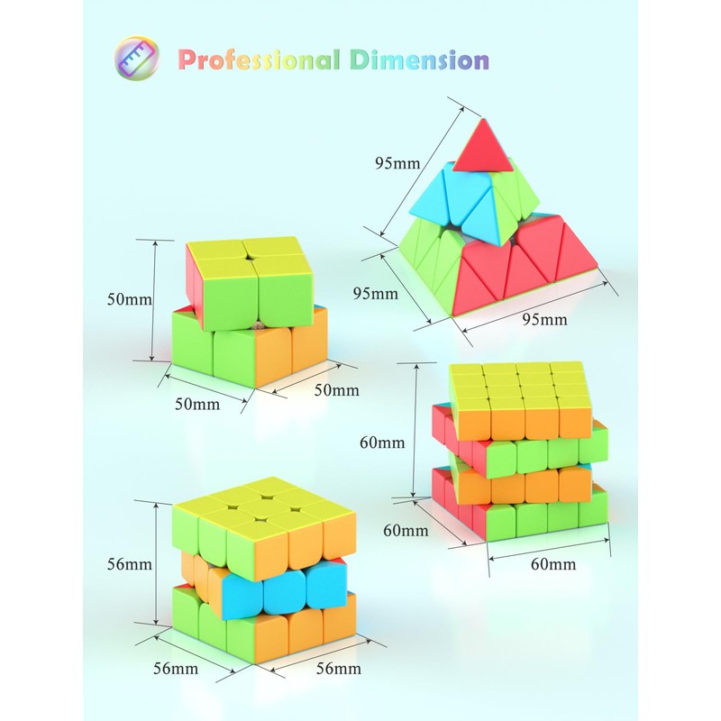 ROXENDA Magic Cube Set - 2 x 2 3 x