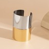 COLORFUL BLING Chunky Gold Silver Open Wide Hammered Wrist Cuff