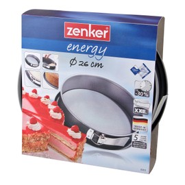 Zenker "Energy" Springform With Flat Base, Anthracite Silver, 10.24"