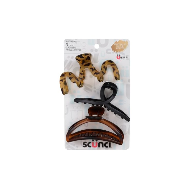 SCUNCI SAVVY VALUE 3PK MATTE THIN CLAWS
