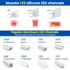 Muzata 16.5FT/5M Silicone LED Channel IP67 Waterproof Flexible Bendable Diffuser