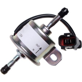 FridayParts 12V Fuel Pump with Black Plug AM876266 AM876207 Compatible for John Deere 430 655 755 756 1026R 1025R 2027R 2032R Replacement
