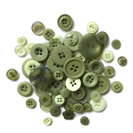 Buttons Galore Leafy Green Buttons Mason Jar