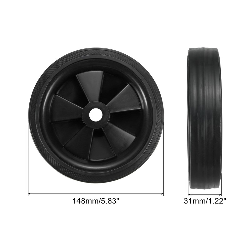 PATIKIL 6" Air Compressor Wheels, 2 Pcs Universal Air Compressor