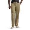 Lee Men's Flat Front Relaxed Straight Pant, Khaki, 36W x