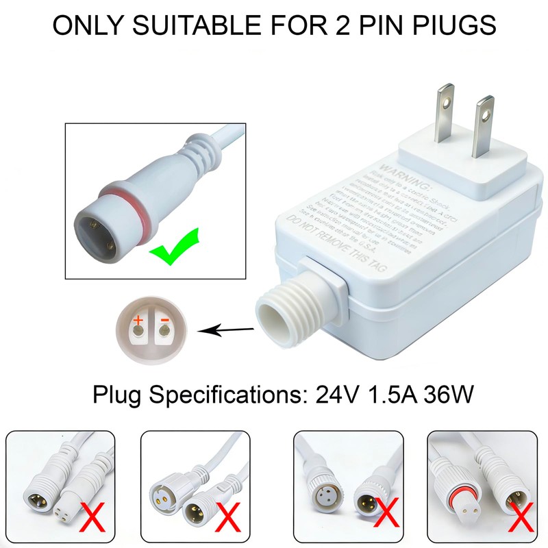 Class 2 Power Supply for Permanent Outdoor Lights, 24V 1.5A