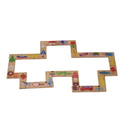 GracesDawn 28 Pcs of Educational Wooden Toy Domino Animal Puzzles Kids Game Gift