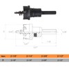 Jerax tools Tungsten Carbide Tipped Hole Cutter, 2-1/8 inch TCT