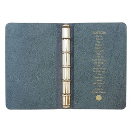 Knocks PLT Bridle 5 Ring Leather Binder Mini 5 Sizes Blue