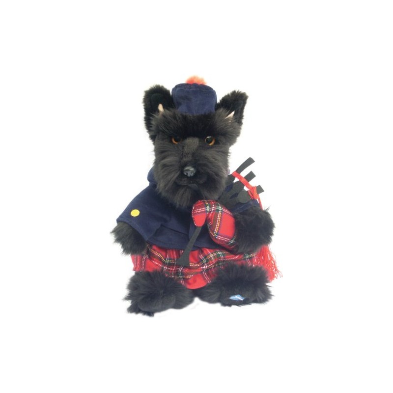 Sawley Fine Arts Plush SCOTTISH TERRIER TARTAN PIPER