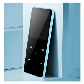 MP3 Player, Bluetooth 5.0, 1.8 Inch Screen, MP4 Player, 8 GB Memory, 128 GB Expandable, Portable Music Player, Supports Game Recording, Electronic Book, Film, (Blue)