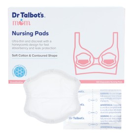 Dr. Talbot's Mom Discreet and Ultra-Thin Disposable Nursing Pads for Breastfeeding Moms - 100 Count - Breastfeeding Essentials