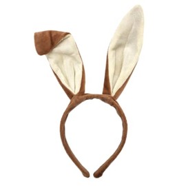 evelay Brown Bendable and Long Rabbit Ears Headband Ideal Cute Easter Bunny Costume for Adult and Kids (One Size Fits All)