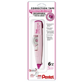 Pentel Corrector de Cinta, Recargable, 6 m x 5mm, Color Pastel, Paquete con 1 Pieza, ZTP205BP-M2