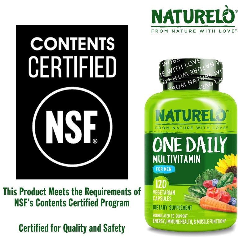 NATURELO Mens Multivitamins - One Daily Multivitamin for Men with