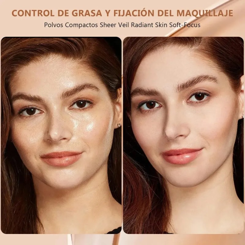 Lh Polvo Compacto, Base En Polvo Mate De Doble Capa