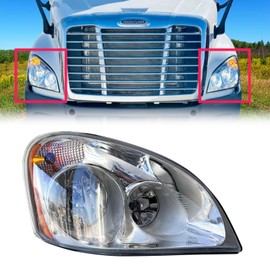 Heavy-duty Headlights Fit for 2008-2017 Freightliner Cascadia, Passenger Side