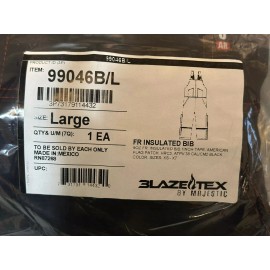 BLAZE TEX Majestic  Size LARGE FR Flame Resistant INSULATED BIB OVERALLS New